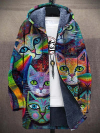 Trendy Women's Coat with Artistic Print - Isa-Style 3-S-State of Style