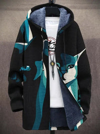 Trendy Women's Coat with Artistic Print - Isa-Style 5-S-State of Style