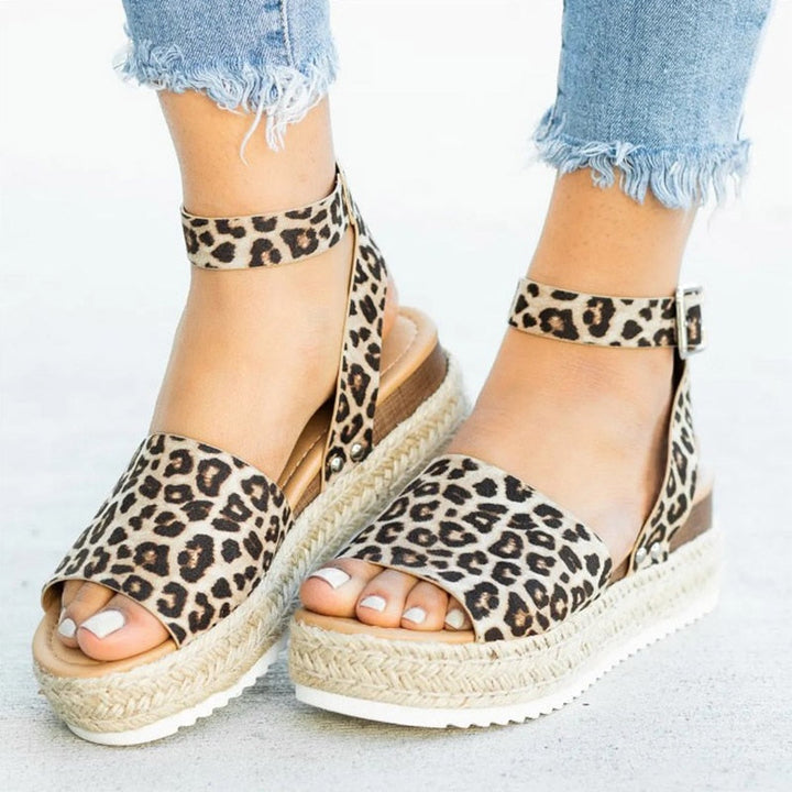 Trendy women's high heel sandals with zipper – Leona-Leopard-3-State of Style