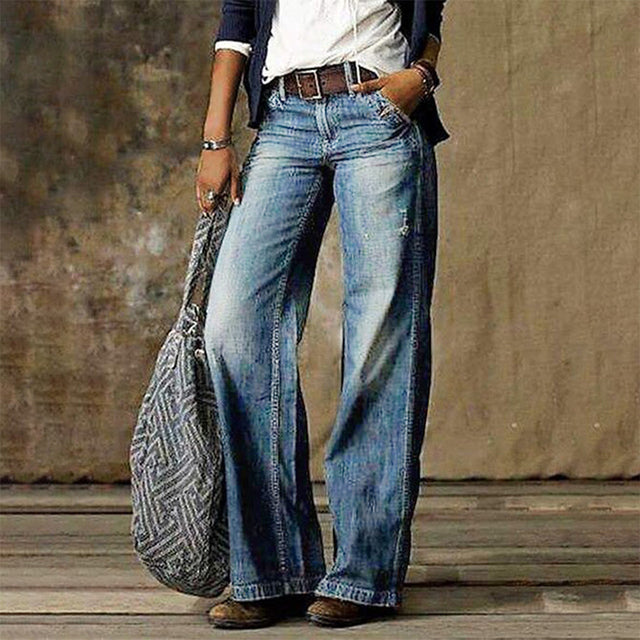 Trendy Women's Jeans - Elara-Light Blue-S-State of Style