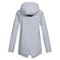 Trendy Women's Rain Jacket with Hood - Liora-Beige-S-State of Style