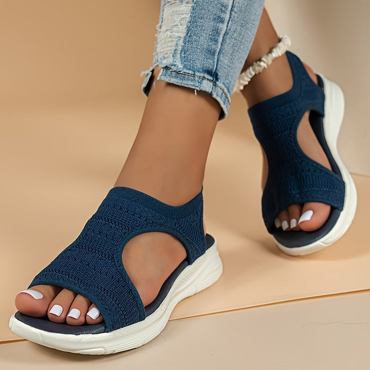 Trendy Women's Sandals with Comfortable Fit – Yara-Blue-3-State of Style