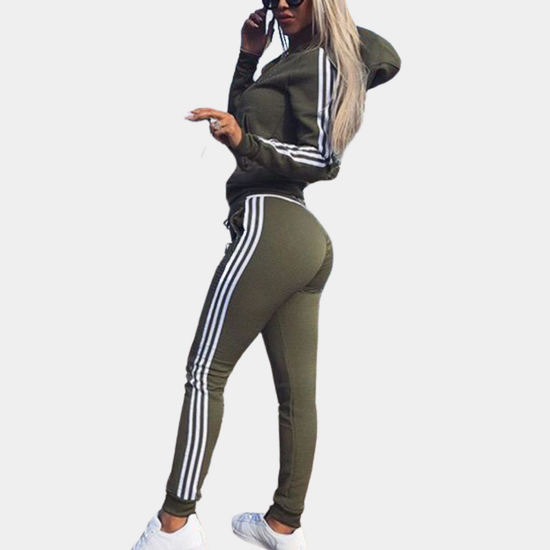 Trendy Women's Tracksuit - Mila-Army Green-XS-State of Style