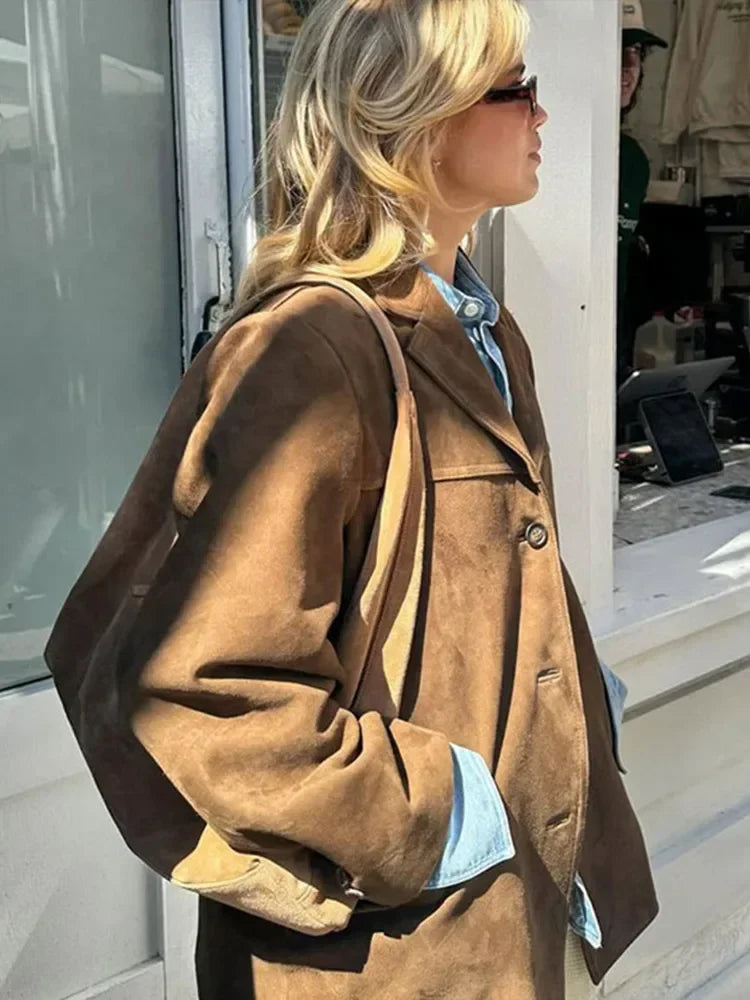 Trendy Woolen Women's Coat - Anna-Brown-S-State of Style