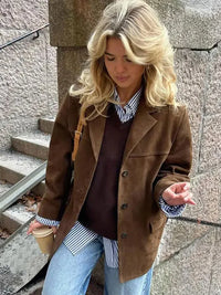 Trendy Woolen Women's Coat - Anna-Brown-S-State of Style