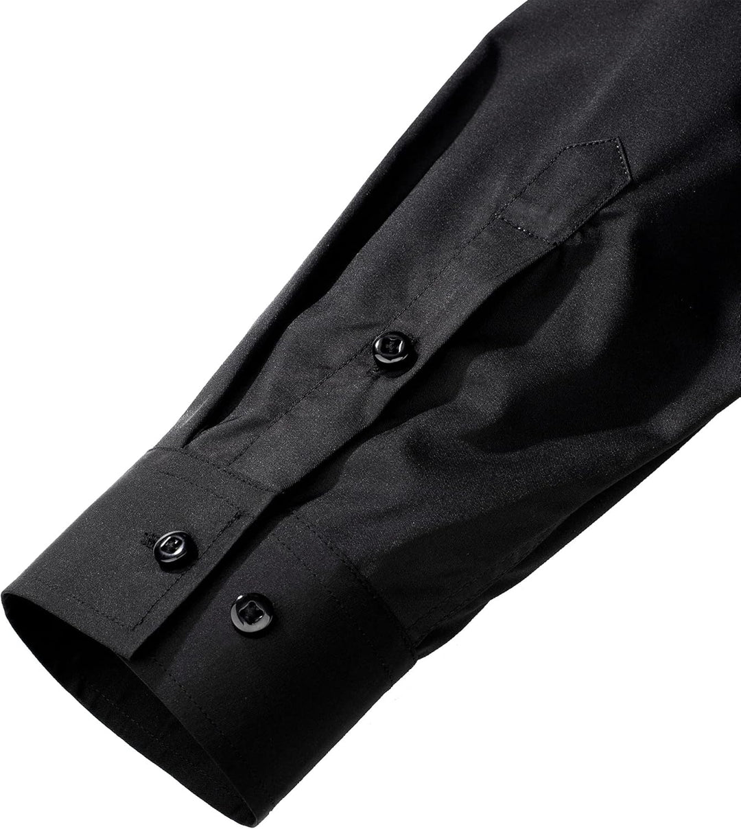 Trendy Wrinkle-Free Men's Shirt - Tom-Black-S-State of Style