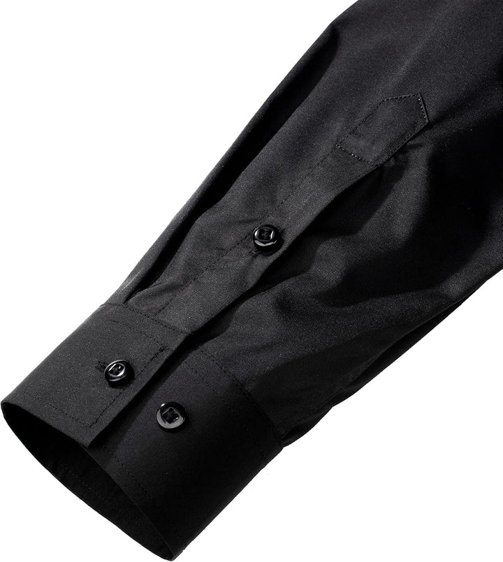 Trendy Wrinkle-Free Men's Shirt - Tom-Black-S-State of Style