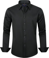 Trendy Wrinkle-Free Men's Shirt - Tom-Black-S-State of Style