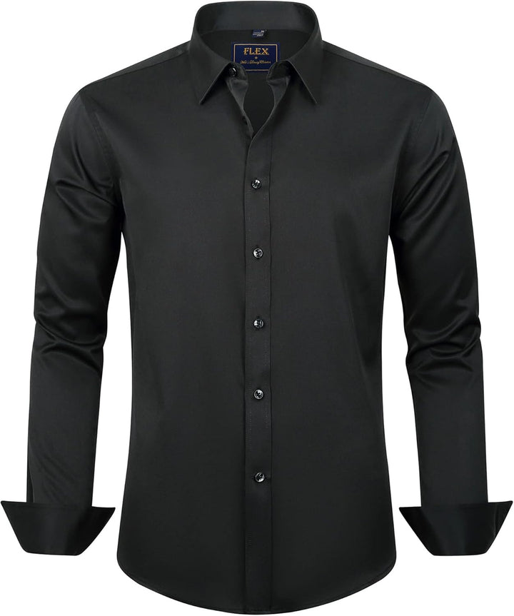 Trendy Wrinkle-Free Men's Shirt - Tom-Black-S-State of Style