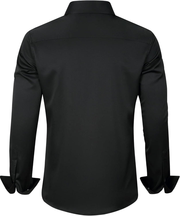 Trendy Wrinkle-Free Men's Shirt - Tom-Black-S-State of Style