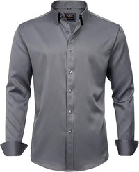 Trendy Wrinkle-Free Men's Shirt - Tom-Grey-S-State of Style