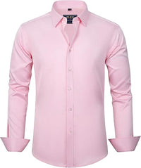 Trendy Wrinkle-Free Men's Shirt - Tom-Pink-S-State of Style