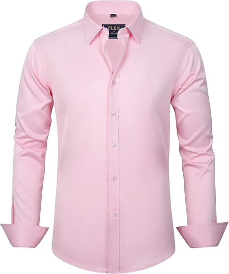Trendy Wrinkle-Free Men's Shirt - Tom-Pink-S-State of Style
