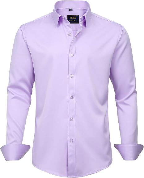 Trendy Wrinkle-Free Men's Shirt - Tom-Purple-S-State of Style