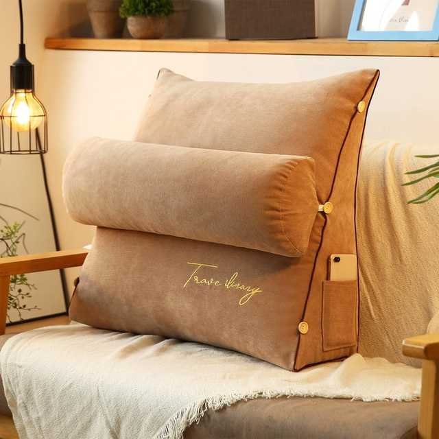 Triangular Back Support Cushion - RelaxBack-Brown-State of Style