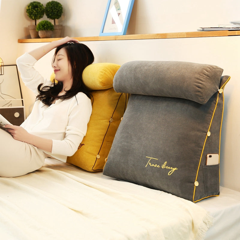 Triangular Back Support Cushion - RelaxBack-Charcoal-State of Style