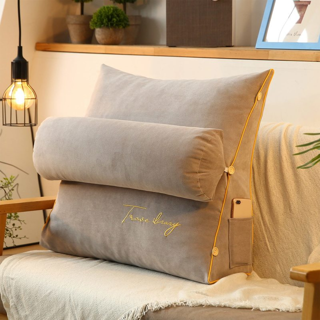 Triangular Back Support Cushion - RelaxBack-Light grey-State of Style