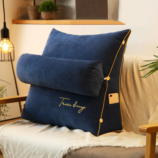 Triangular Back Support Cushion - RelaxBack-Marine blue-State of Style