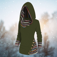 Tribal Hoodie with Geometric Pattern – Naïma-Green-S-State of Style