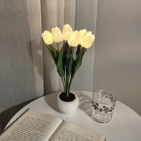 Tulip Night Lamp - LumiTulip-6 White-Batteries-State of Style