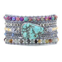 Turquoise Healing and Protection Wrap Bracelet - Selina-State of Style