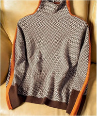 Ladies' roll neck sweater made of soft knit - Amira