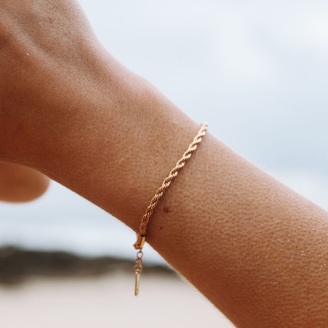 Twisted Link Bracelet - Sienna-Gold-State of Style
