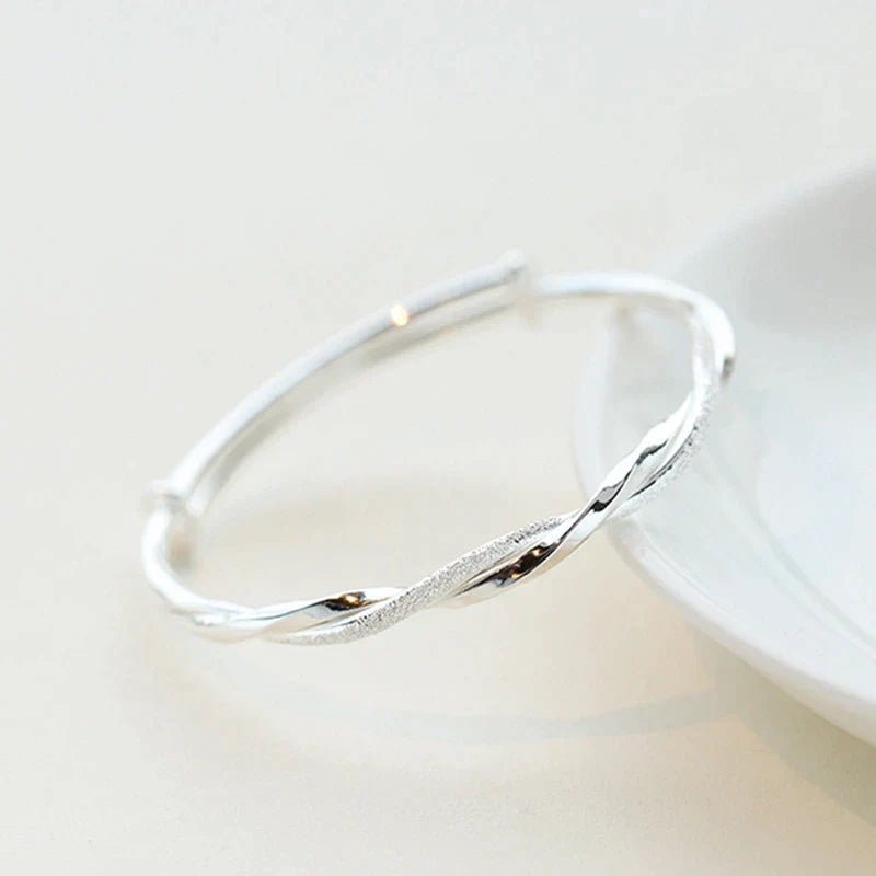 Twisted Silver Bracelet-State of Style