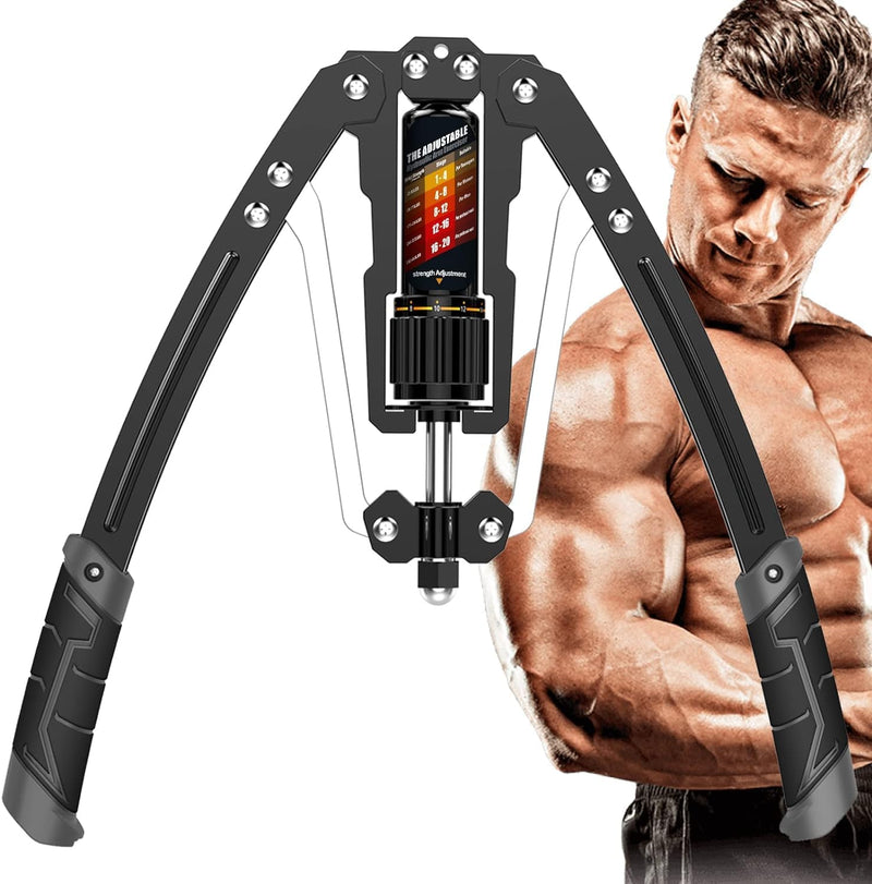 Twister Arm Exerciser – Adjustable Hydraulic Strength (10-200 KG)-Black-State of Style