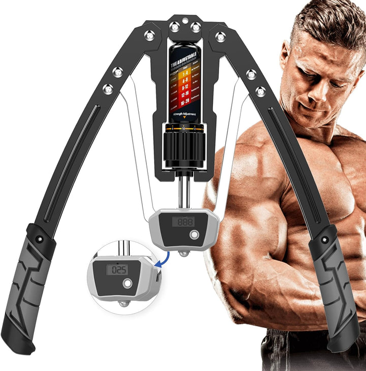 Twister Arm Exerciser – Adjustable Hydraulic Strength (10-200 KG)-Grey-State of Style