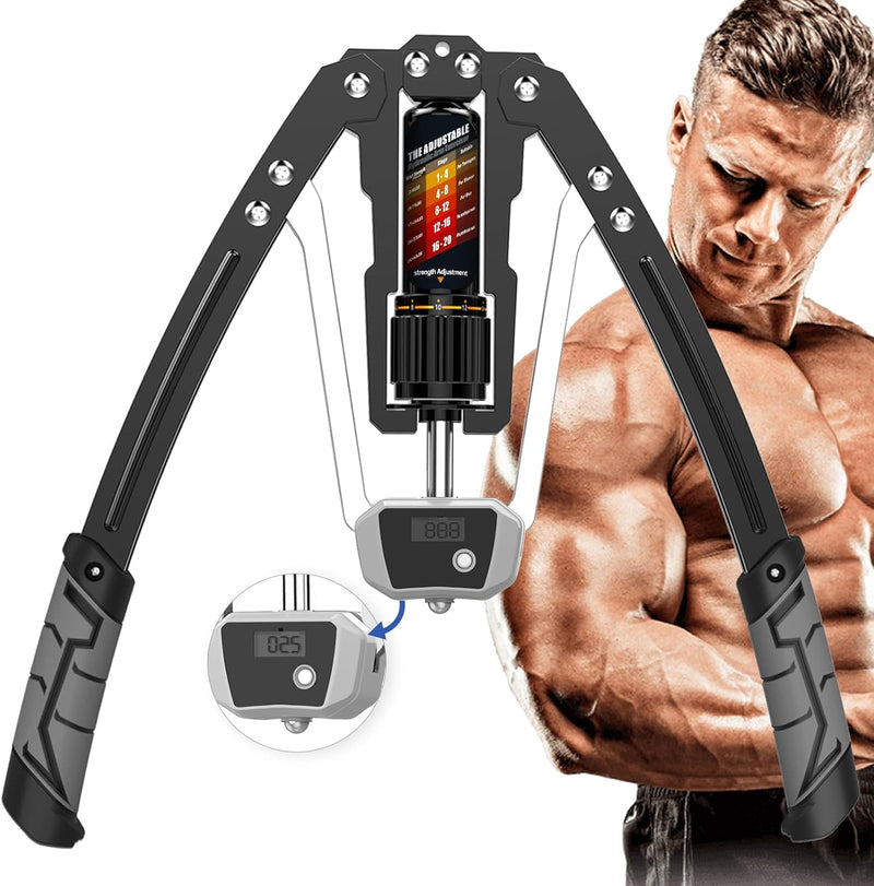 Twister Arm Exerciser – Adjustable Hydraulic Strength (10-200 KG)-Grey-State of Style