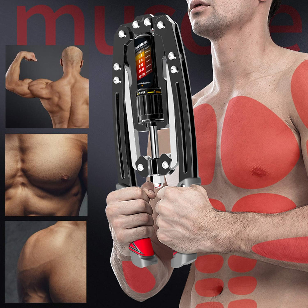Twister Arm Exerciser – Adjustable Hydraulic Strength (10-200 KG)-Red-State of Style