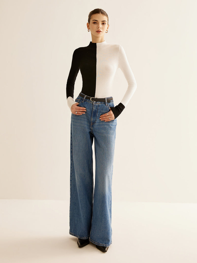 Two-Coloured Sweater for Women - Eloise-XS-State of Style