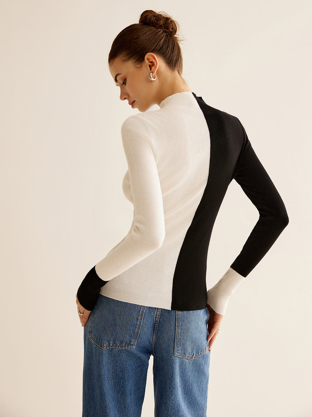 Two-Coloured Sweater for Women - Eloise-XS-State of Style