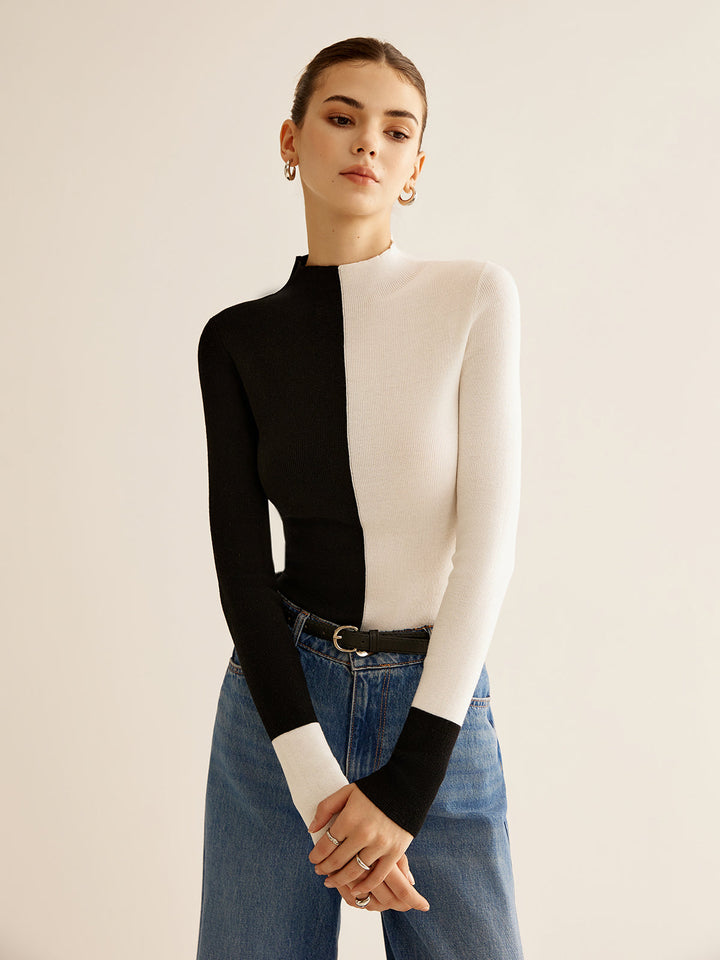 Two-Coloured Sweater for Women - Eloise-XS-State of Style