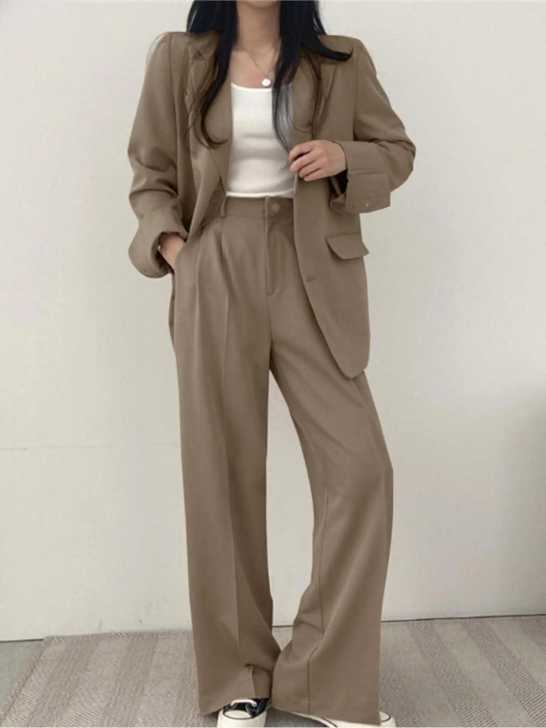Two-Piece Ladies Suit - Sophie-Black-S-State of Style