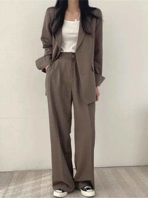 Two-Piece Ladies Suit - Sophie-Dark brown-S-State of Style