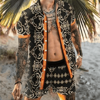 Two-piece men's summer set with patchwork print – Malik-Style 10-M-State of Style