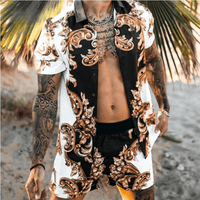 Two-piece men's summer set with patchwork print – Malik-Style 2-M-State of Style