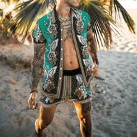 Two-piece men's summer set with patchwork print – Malik-Style 8-M-State of Style