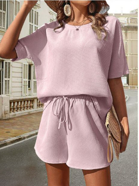 Two-Piece Summer Set for Ladies - Isla-Light pink-S-State of Style