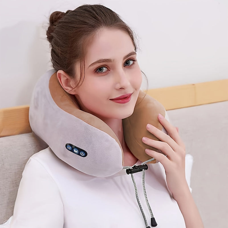 U-Shaped Neck Pillow with Memory Foam & USB Rechargeable Heating - NeckEase Pro-State of Style