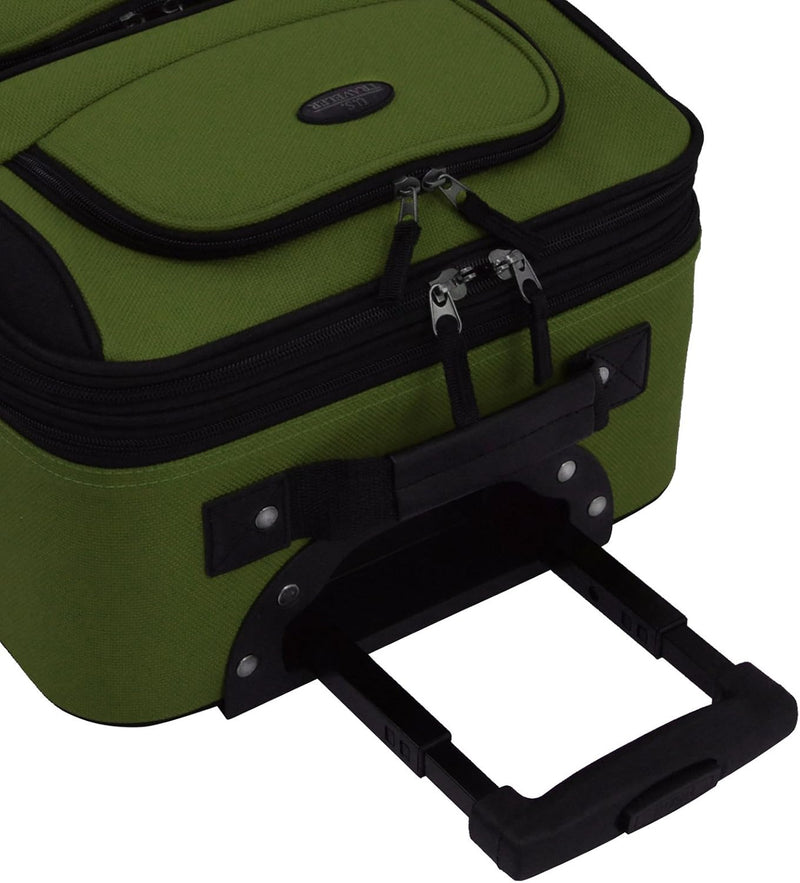 2-Piece Softside Carry-On Luggage Set with Expandable Design and Skate Wheels