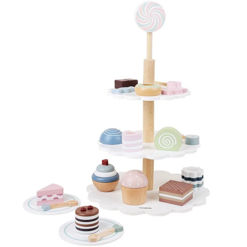 Creative wooden toy set for role-play and educational fun