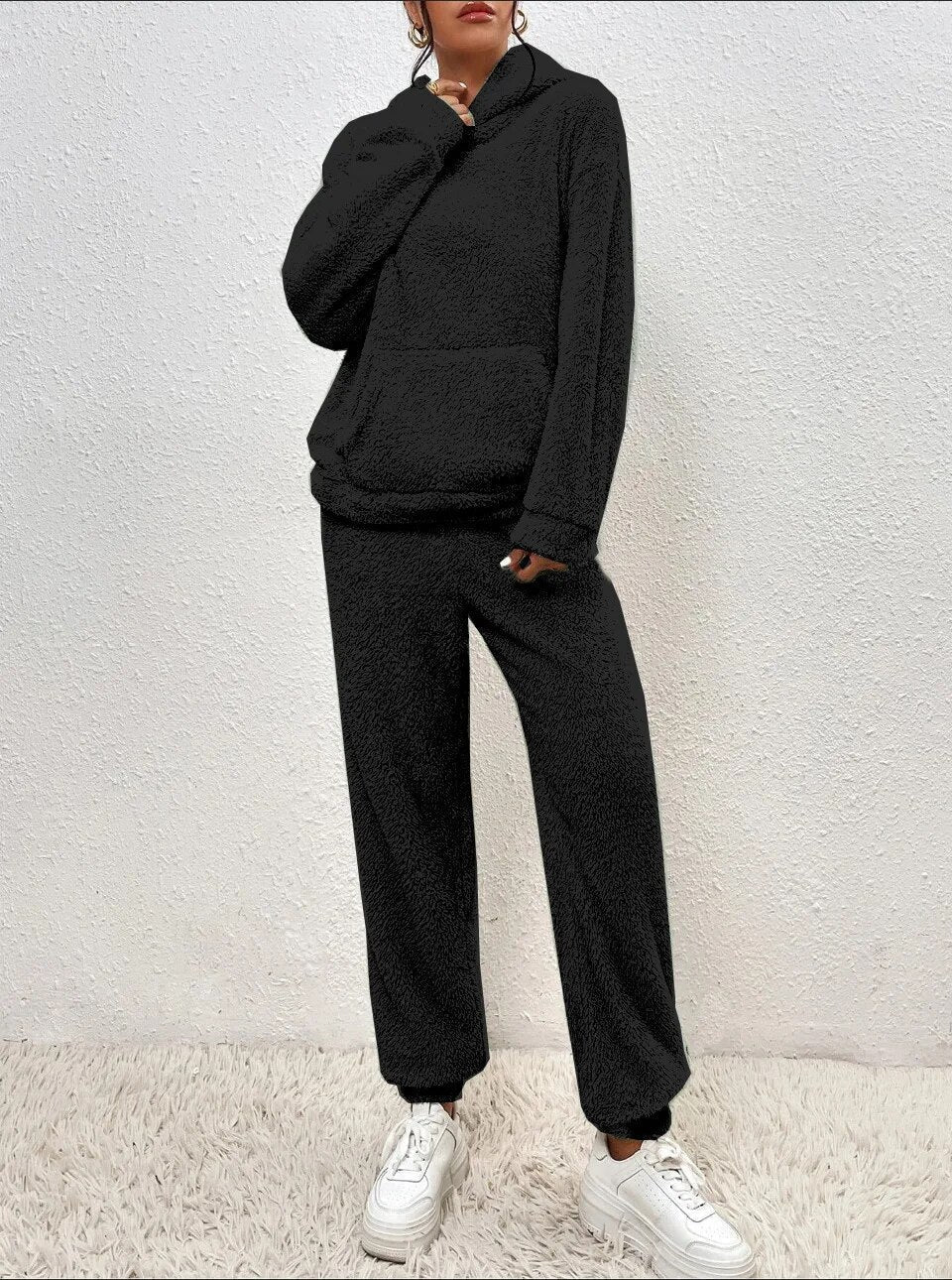 Ultra-Comfortable Teddy Loungewear with Hood - Lana-White-XS-State of Style