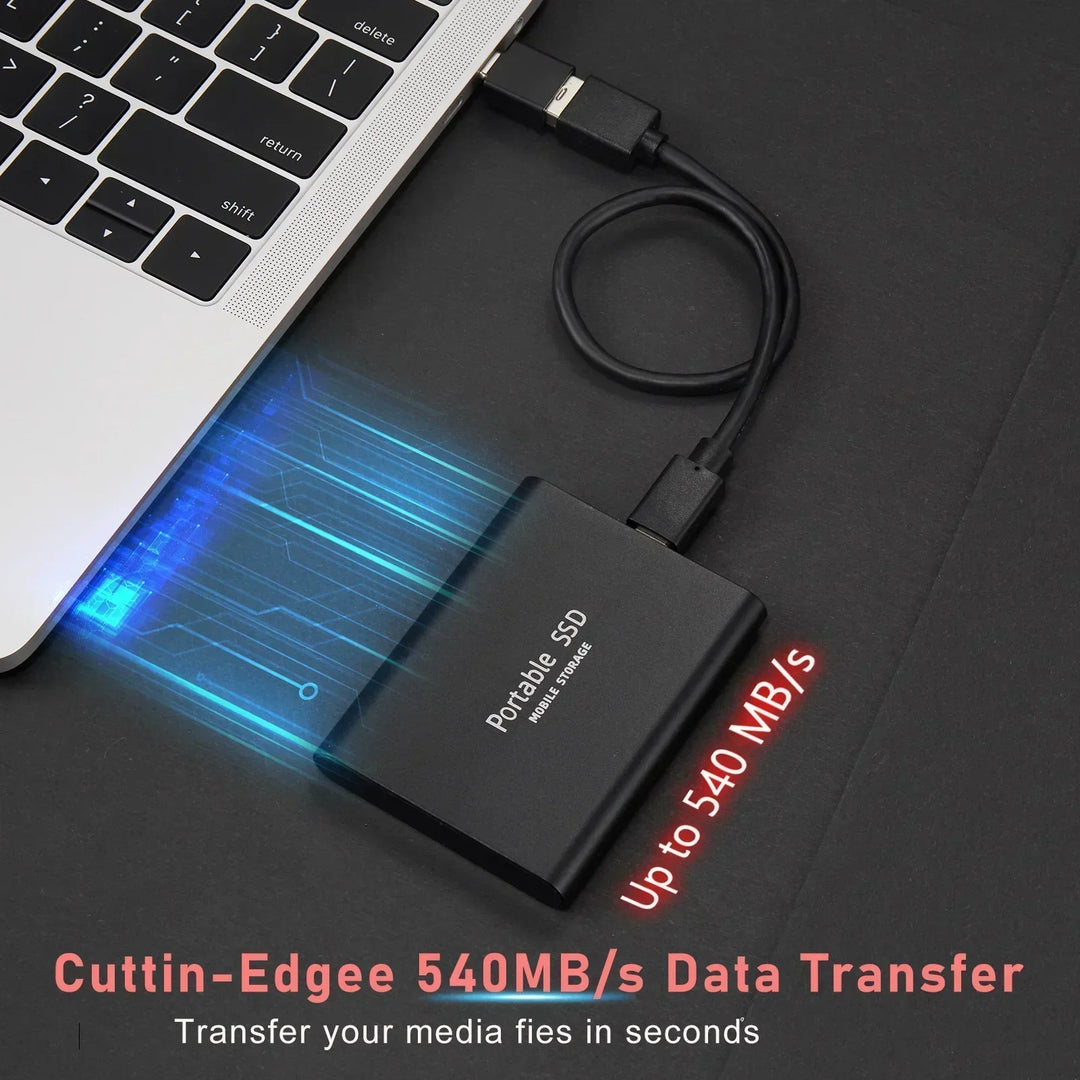 Ultra-Fast External SSD - SpeedDrive Pro-Black-2TB-State of Style