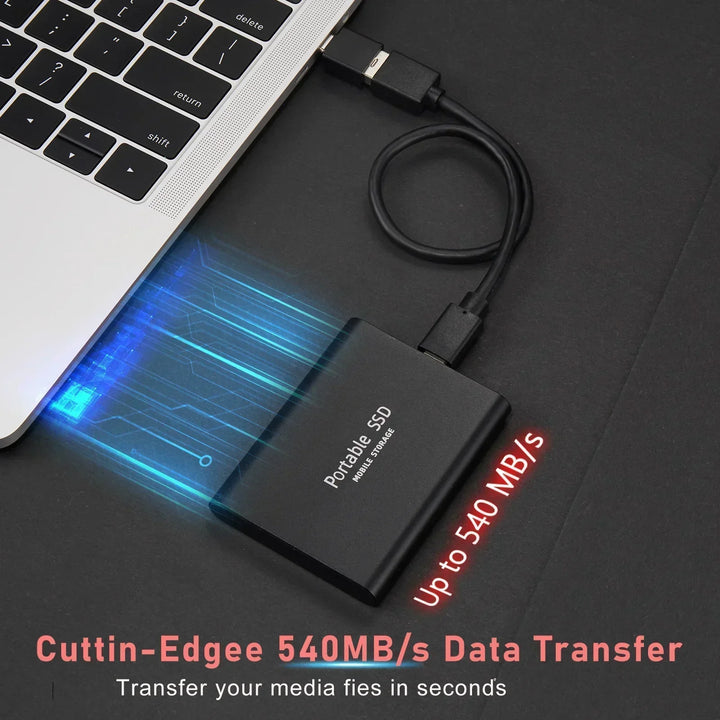Ultra-Fast External SSD - SpeedDrive Pro-Black-2TB-State of Style
