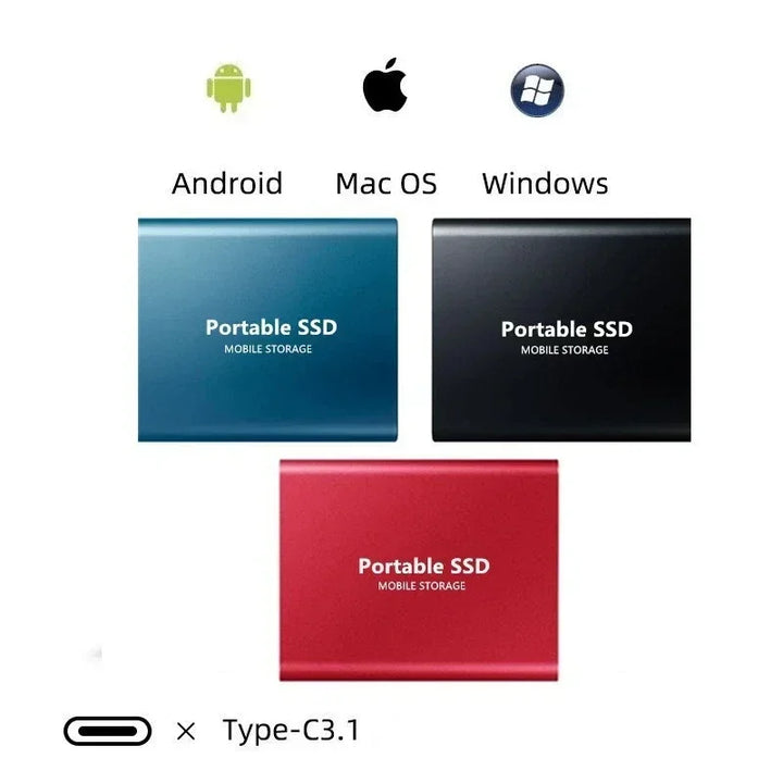 Ultra-Fast External SSD - SpeedDrive Pro-Black-2TB-State of Style