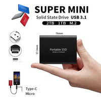Ultra-Fast External SSD - SpeedDrive Pro-Black-2TB-State of Style