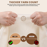 Ultra-fine Pre-packaged Cheesecloth - CheeseCraft-4 pack-14.96 x 14.96 inches-State of Style